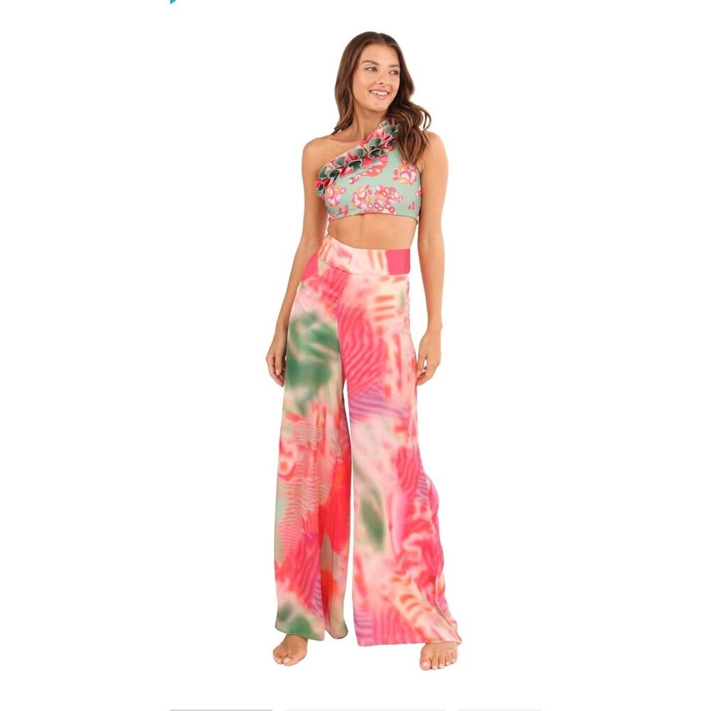 Nwt Praia By Dayanara Duran 2PR Mellietta 0523 Wide Leg Pants Size Xl